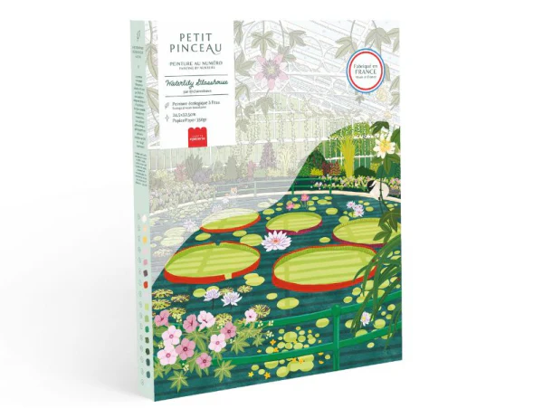 Coffret peinture au numéro - WATERLILY GLASSHOUSE PAR ELAINE LEE