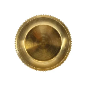 Assiette De Présentation Dorée