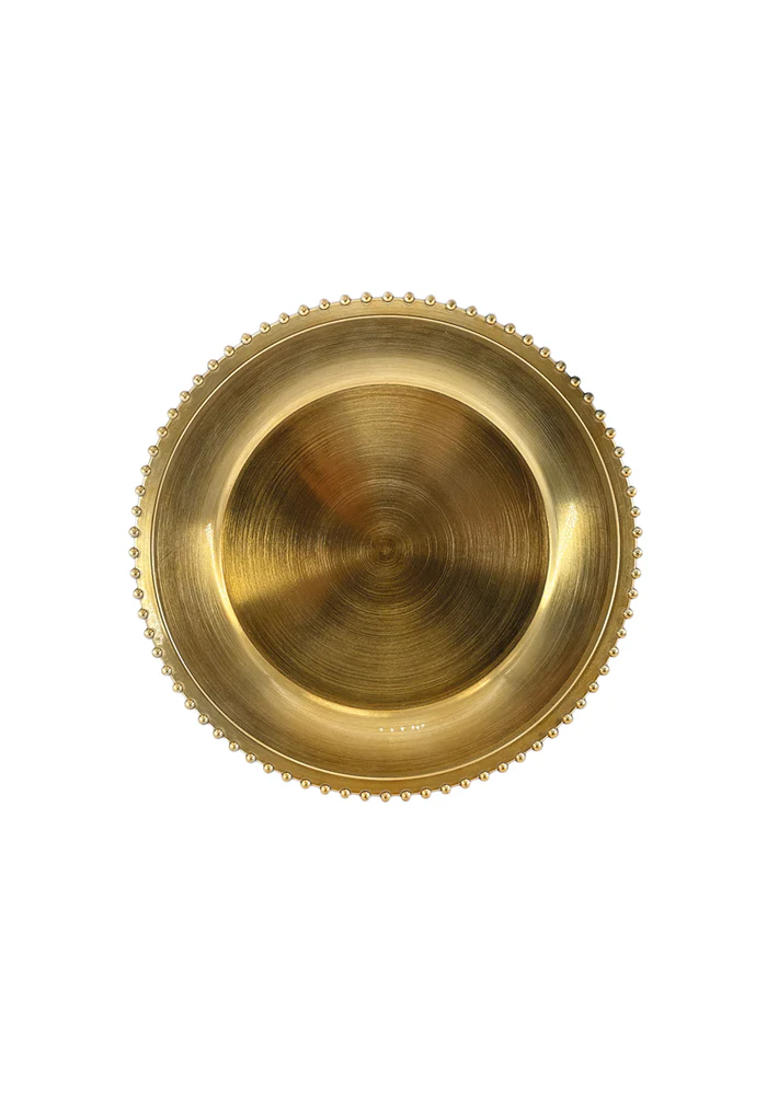 Assiette De Présentation Dorée