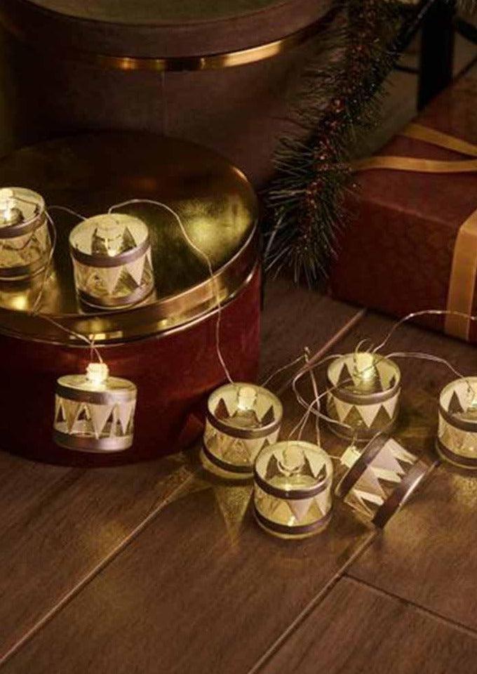 Guirlande Lumineuse Elly Tambours Argentés