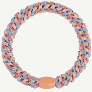 Chouchou élastique  PEACH BLEU GLITTER