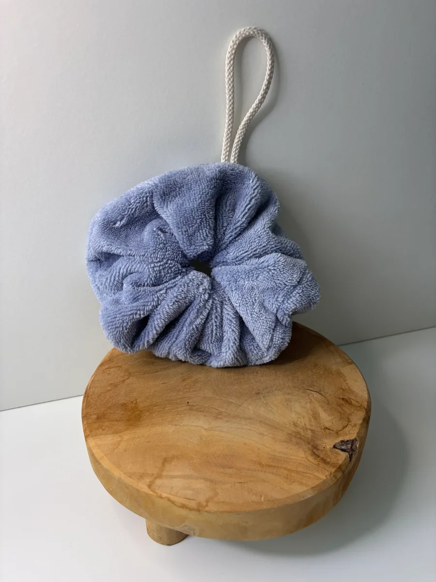 Fleur de douche en éponge bambou coloris au choix – Image 4