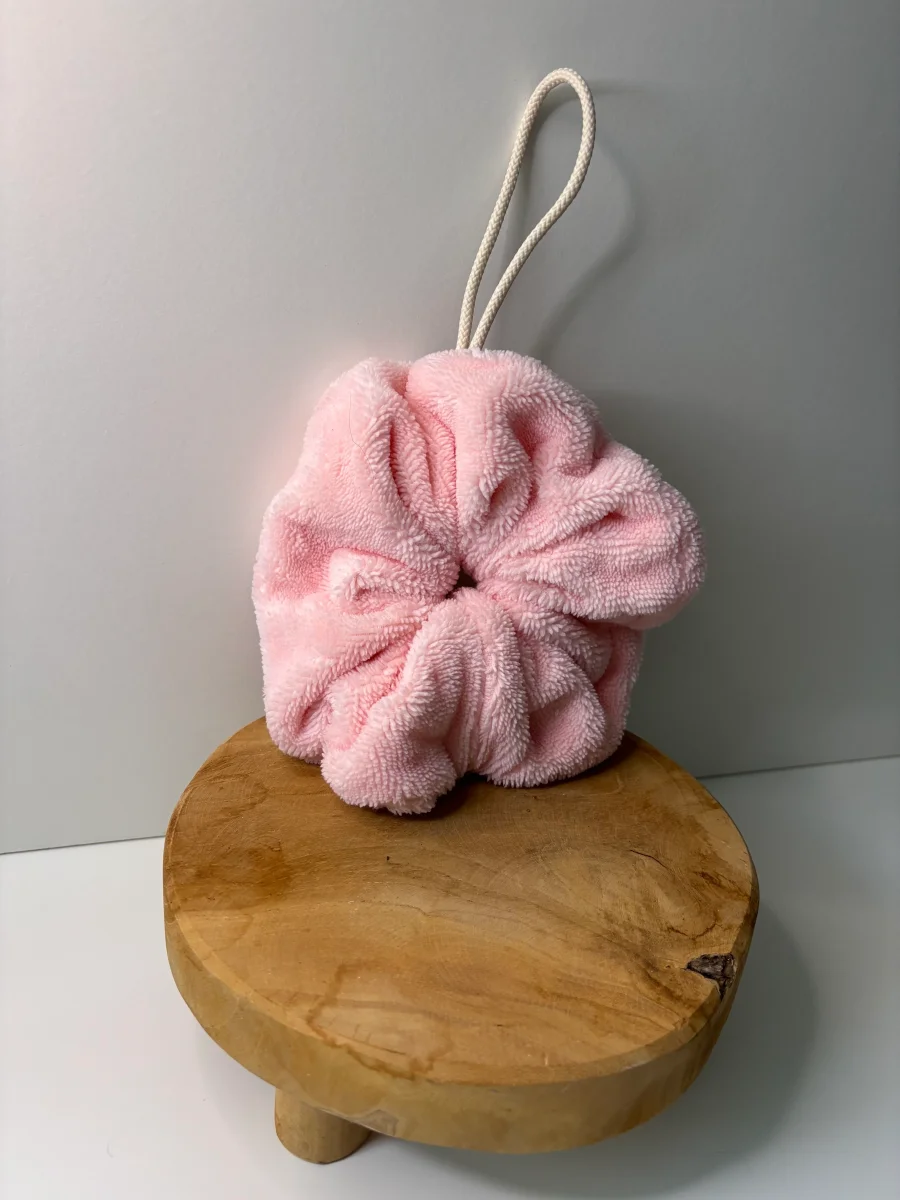 Fleur de douche en éponge bambou coloris au choix – Image 7