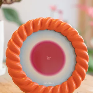 Cadre Photo Rond Coquillage Orange