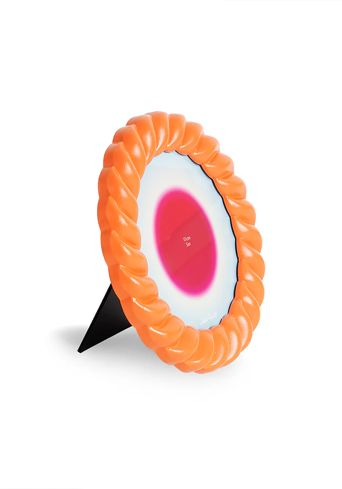 Cadre Photo Rond Coquillage Orange – Image 4