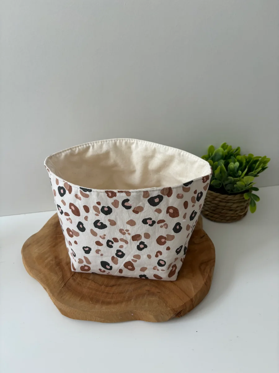 🧺 Panière à cotons lavables – Fait main en France