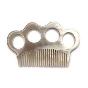 Peigne A Moustache Poing Américain En Corne