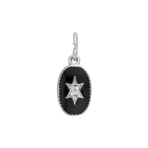 Pendentif Étoile du nord Noir et Argenté