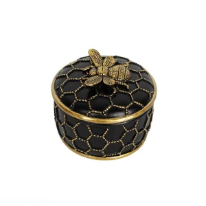 Boite Abeille Noire Et Dorée Petit Modèle