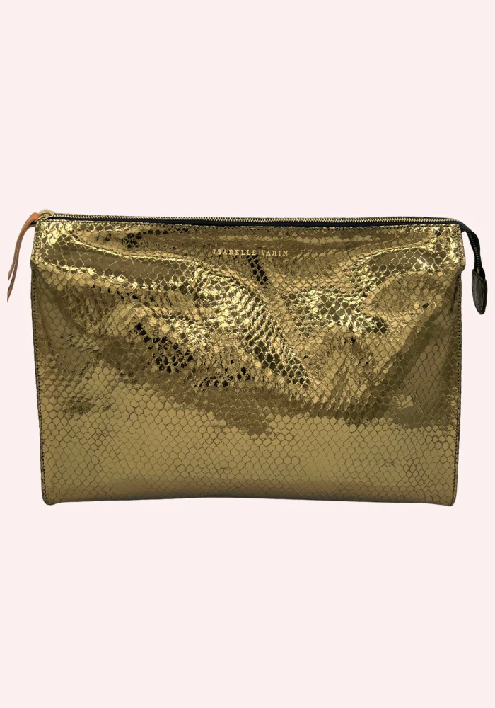 Pochette Prince En Cuir Bubble Kaki