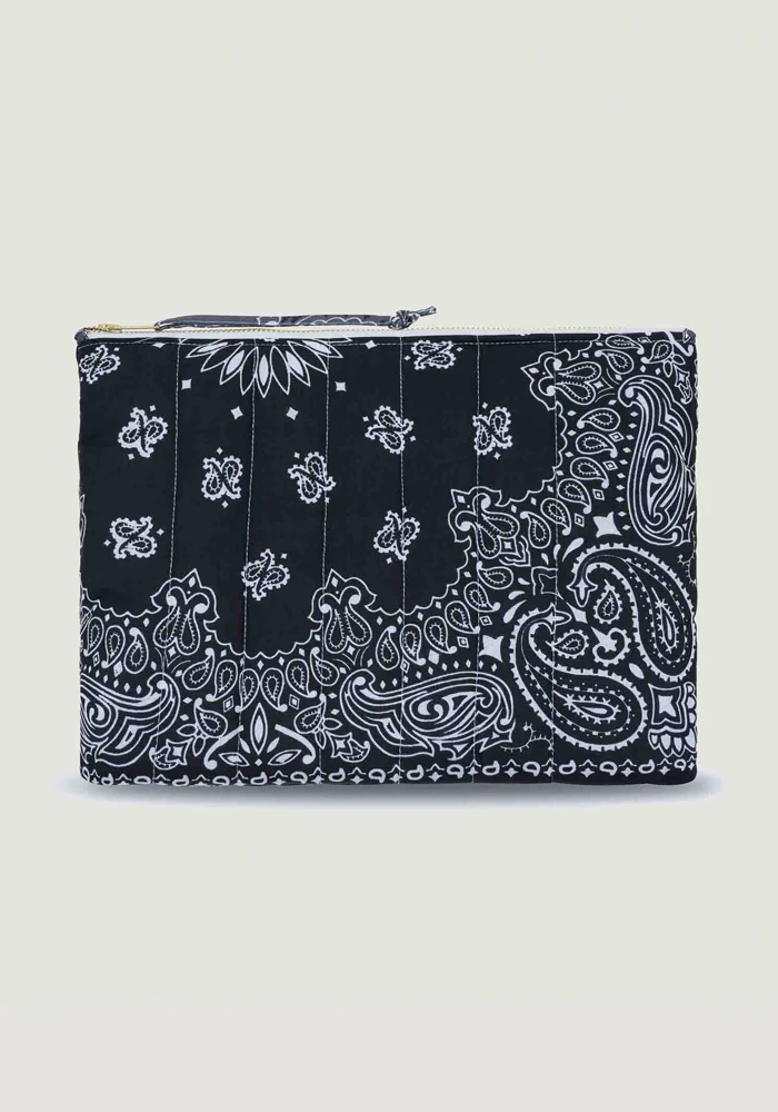 Pochette Patchwork Bandana Dark Grey Colorblock – Image 5