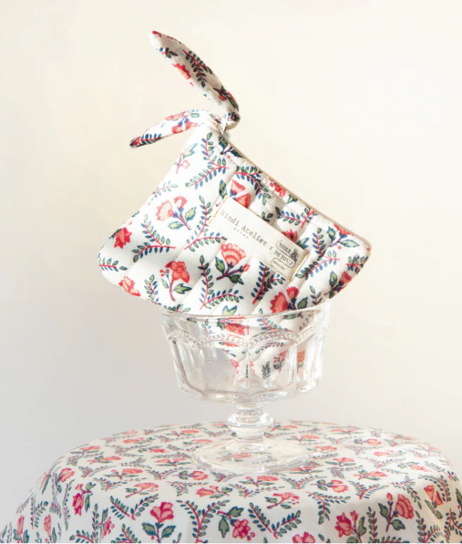 Porte-monnaie Flora Crème - MUSÉE DE LA TOILE DE JOUY X BINDI ATELIER