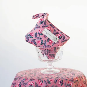 Porte-monnaie Flora framboise - MUSÉE DE LA TOILE DE JOUY X BINDI ATELIER