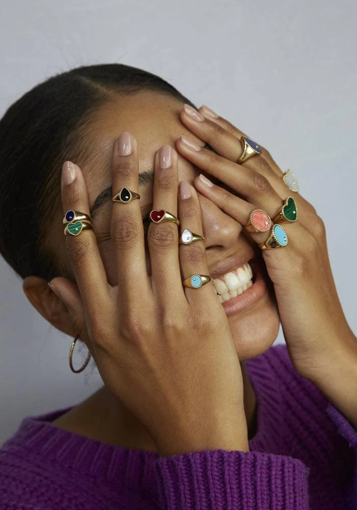 Baby Chevalière Coeur Corail – Image 4