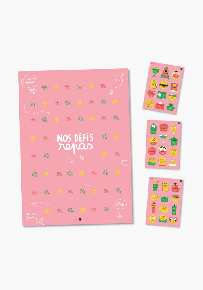 Poster 60 Défis Repas À Coller