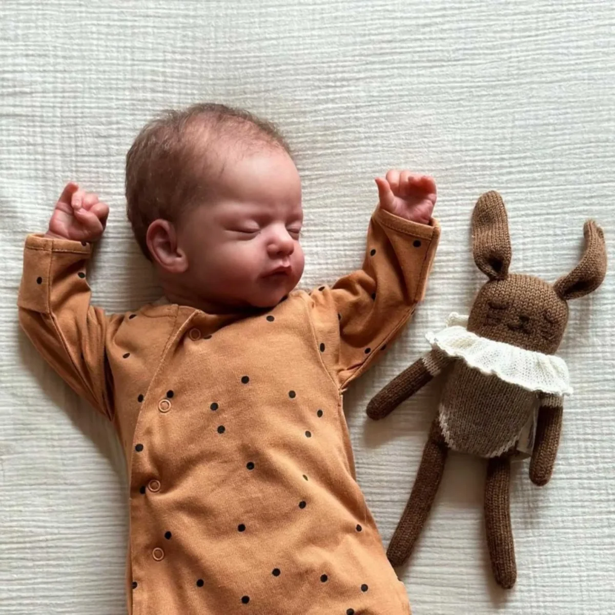 Pyjama bébé jersey - Dots nut – Image 2