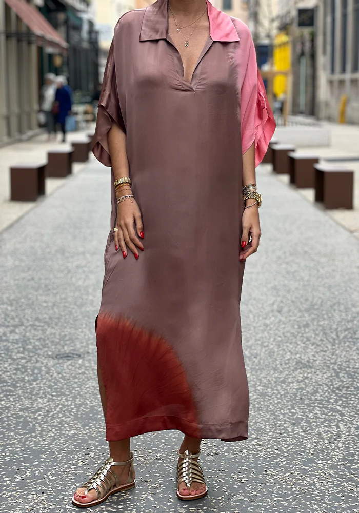 Robe Joy Placement Ombre Taupe