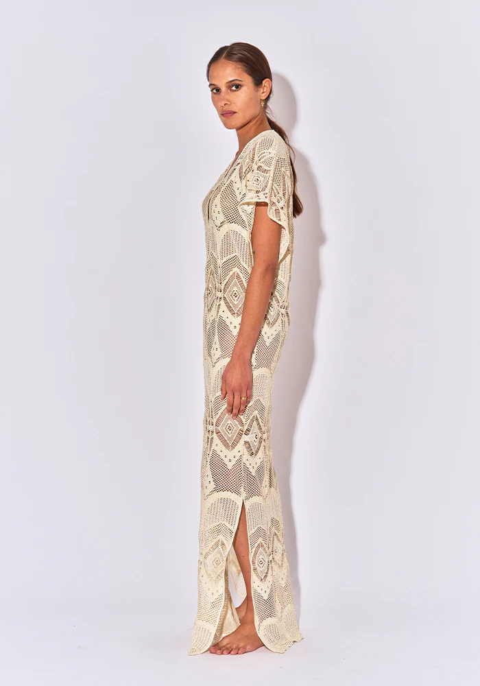 Robe Kaftan Écru – Image 3