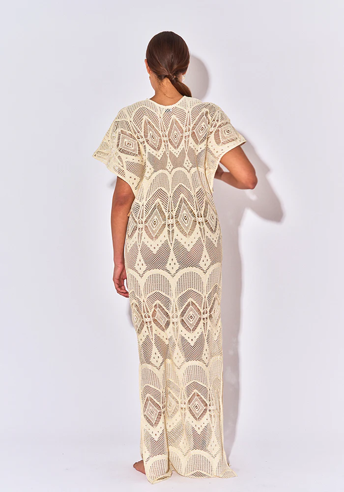 Robe Kaftan Écru – Image 4