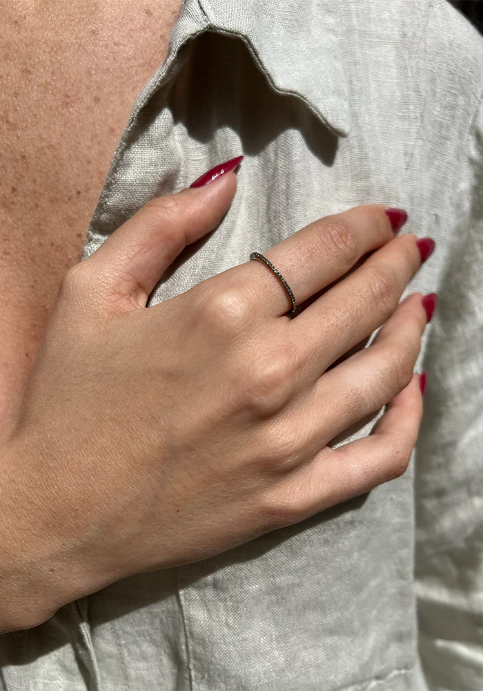 Bague Anneau Fin Ruthenium – Image 2