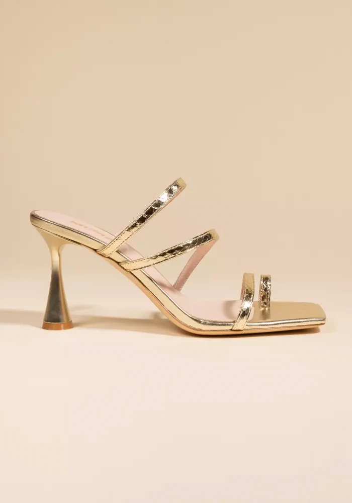 Mules À Talons Sorento Dorées – Image 4