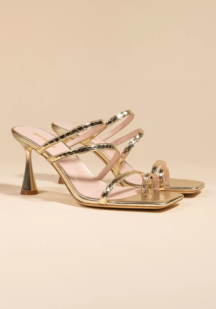 Mules À Talons Sorento Dorées