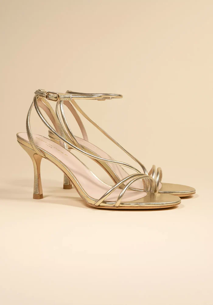 Sandales À Talons Cagliari Dorées