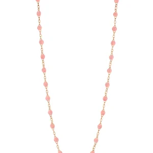 Sautoir Classique Gigi Or Rose Et Résines Blush 86cm