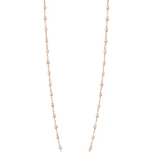 Sautoir Classique Gigi Or Rose Et Résines Opale 86cm