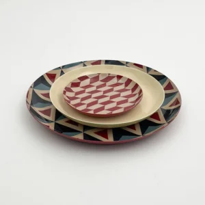 Set De 3 Plateaux Ronds Retro
