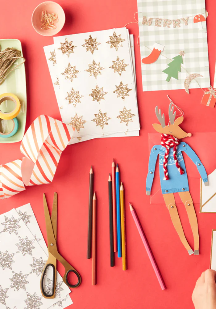 8 Feuilles De Stickers Etoiles 8 Branches Paillettes Dorees – Image 3