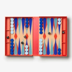 Jeu The Art Of Backgammon Orange Et Bleu