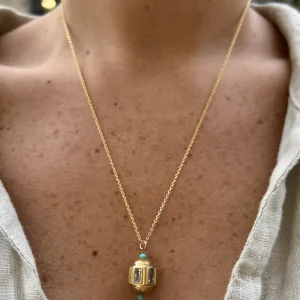 Collier Taly 47cm Turquoise