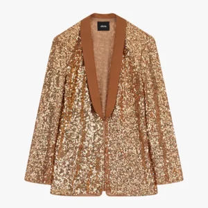 Veste Blazer Sequins Cuivrés